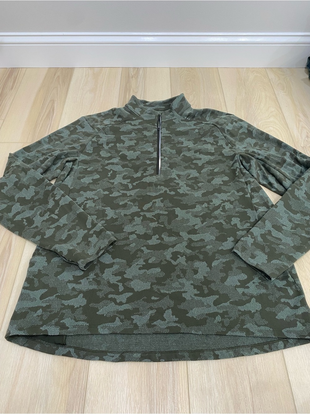 Lululemon Surge Warm 1/2 Zip Jacquard Training Pullover Adult XXL Green Running